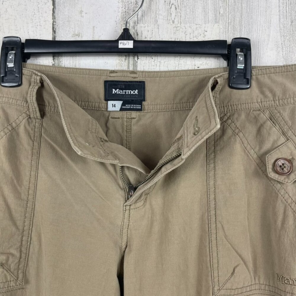 Marmot outdoor pant size 14 tan hiking fishish hunting gorpcore activewear - Picture 5 of 10